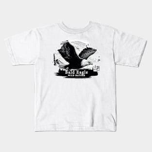 Bald Eagle - WILD NATURE - BALD EAGLE -12 Kids T-Shirt